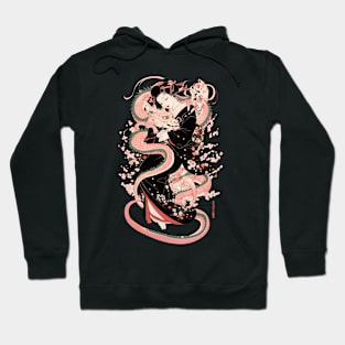 Japanese Girl With Dragon and Cats 2 T-Shirt 01 Hoodie